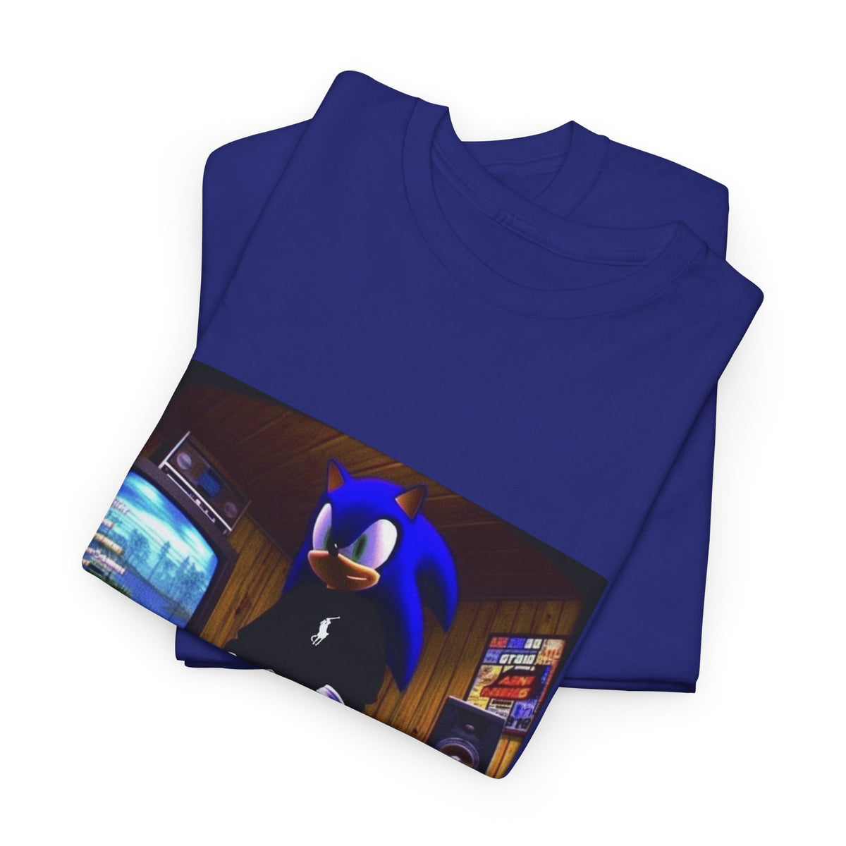Sonic Drip Posing In A Retro Room