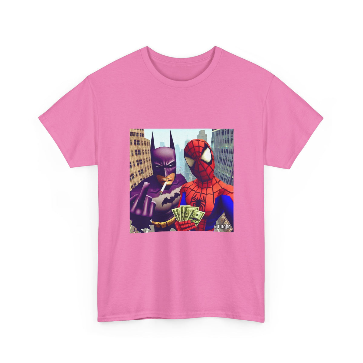 Batman Smoking, Spidey With Stacks Tee