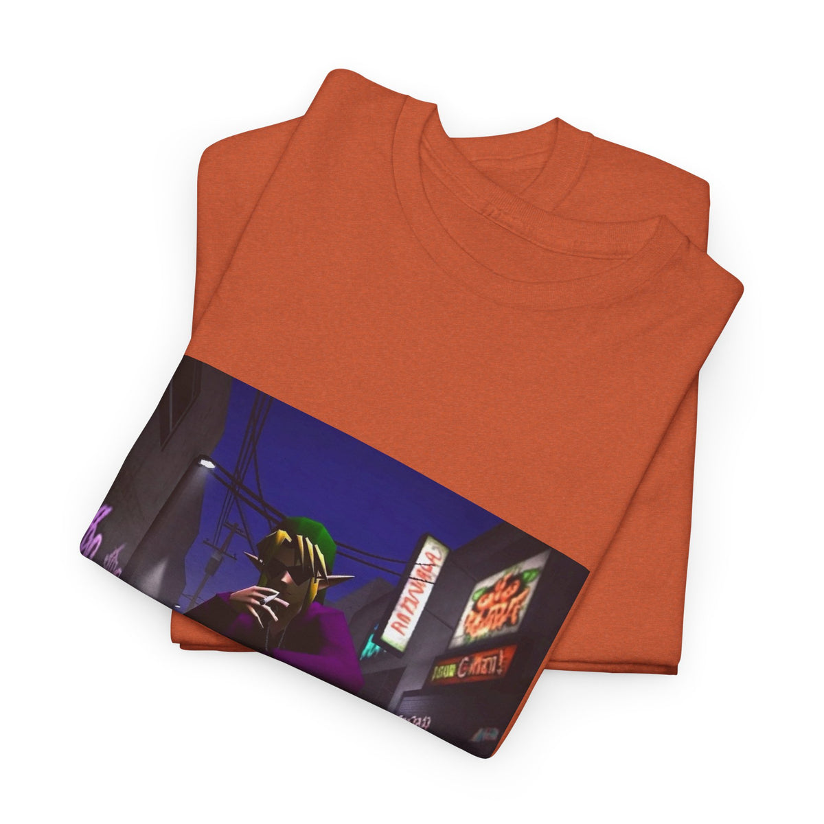 Skater Link Smoking In Neon Alley Tee (Design 8)
