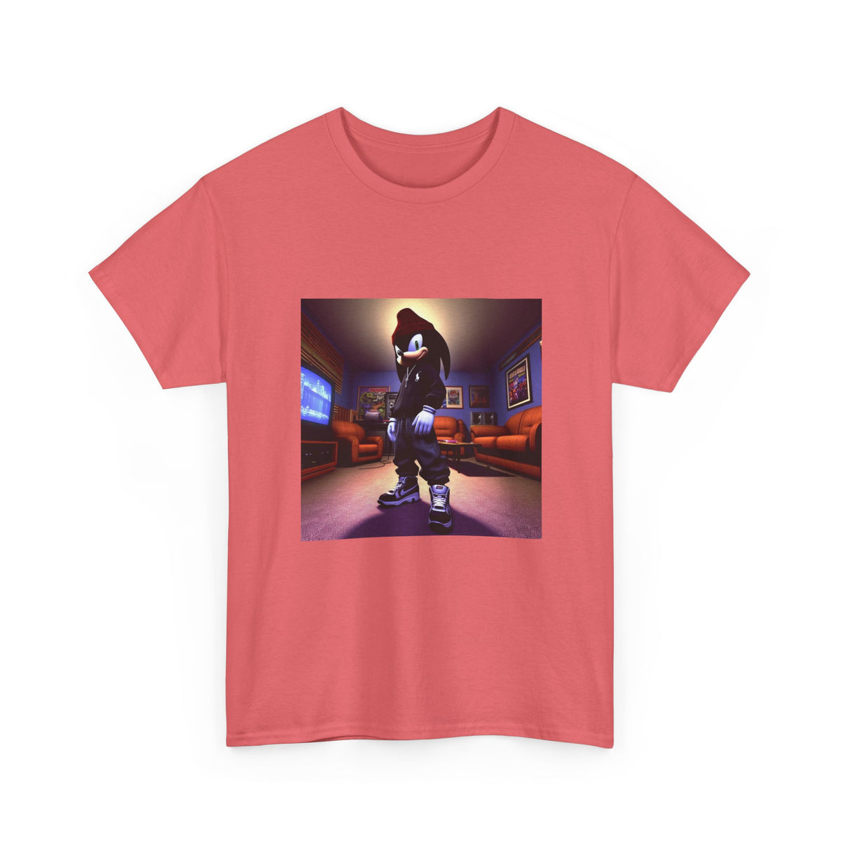 Edgy Hedgehog In Streetwear Drip Tee