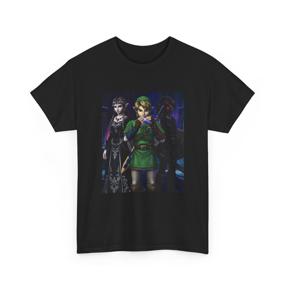 Link Playing Ocarina With Dark Companions Tee