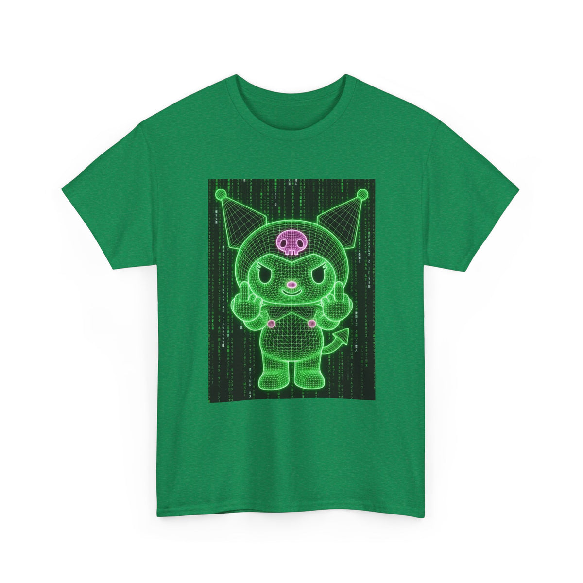 Wireframe Kuromi Flipping Off Tee