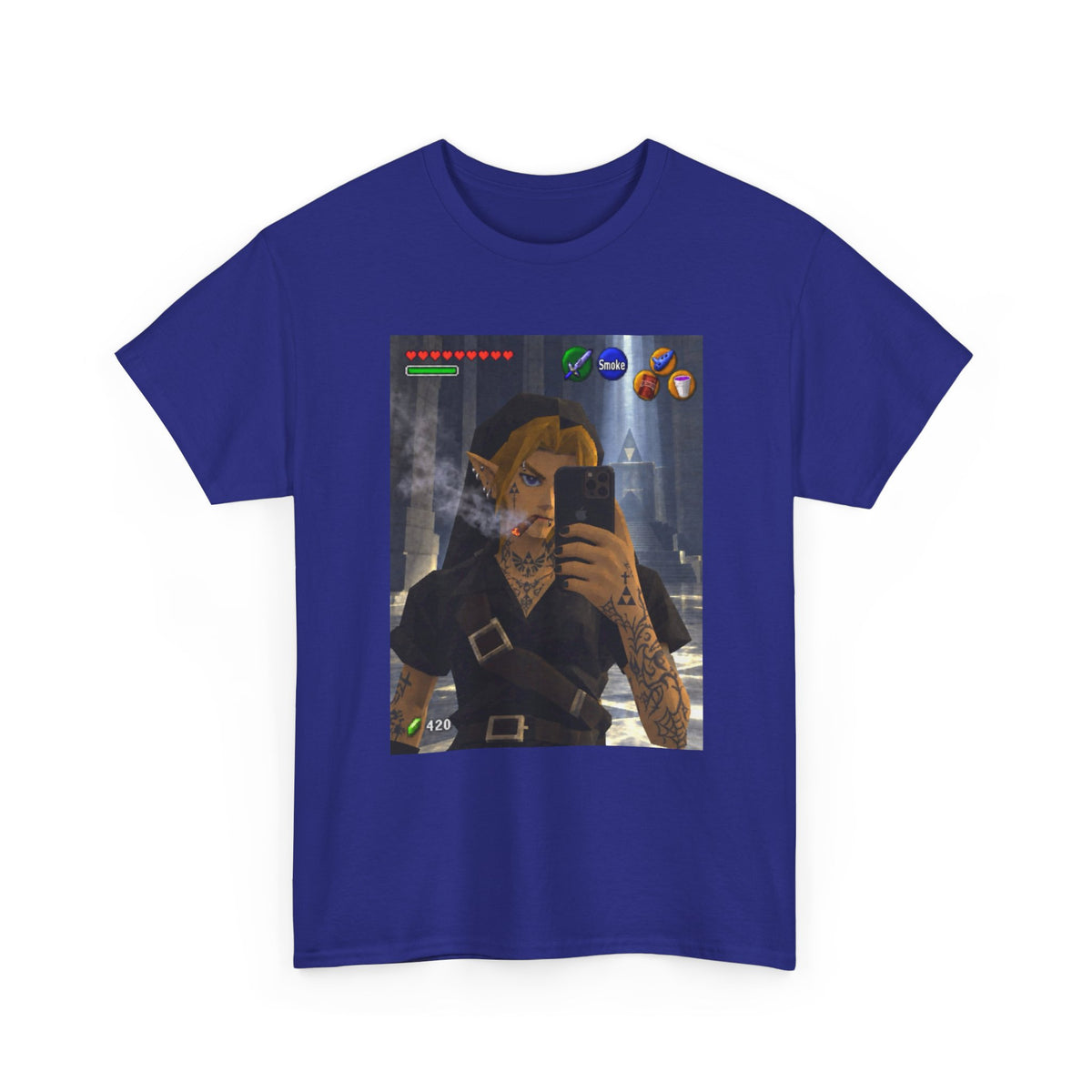 Edgy Link Smoking Selfie Tee