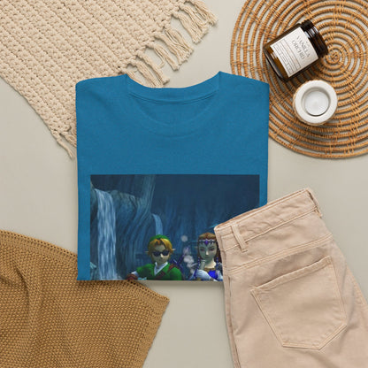 Link And Zelda Chilling With A Bong Tee