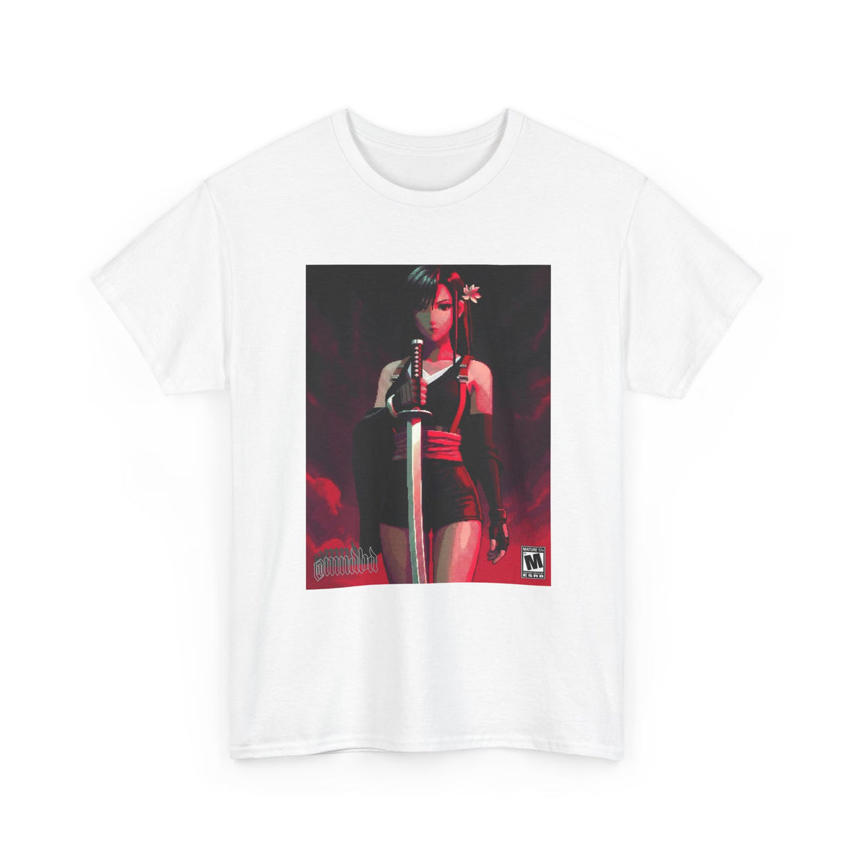 Pixel Tifa Lockhart With Katana Tee