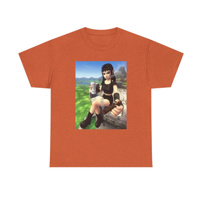 Edgy Elf Girl Smoking Blunt Tee