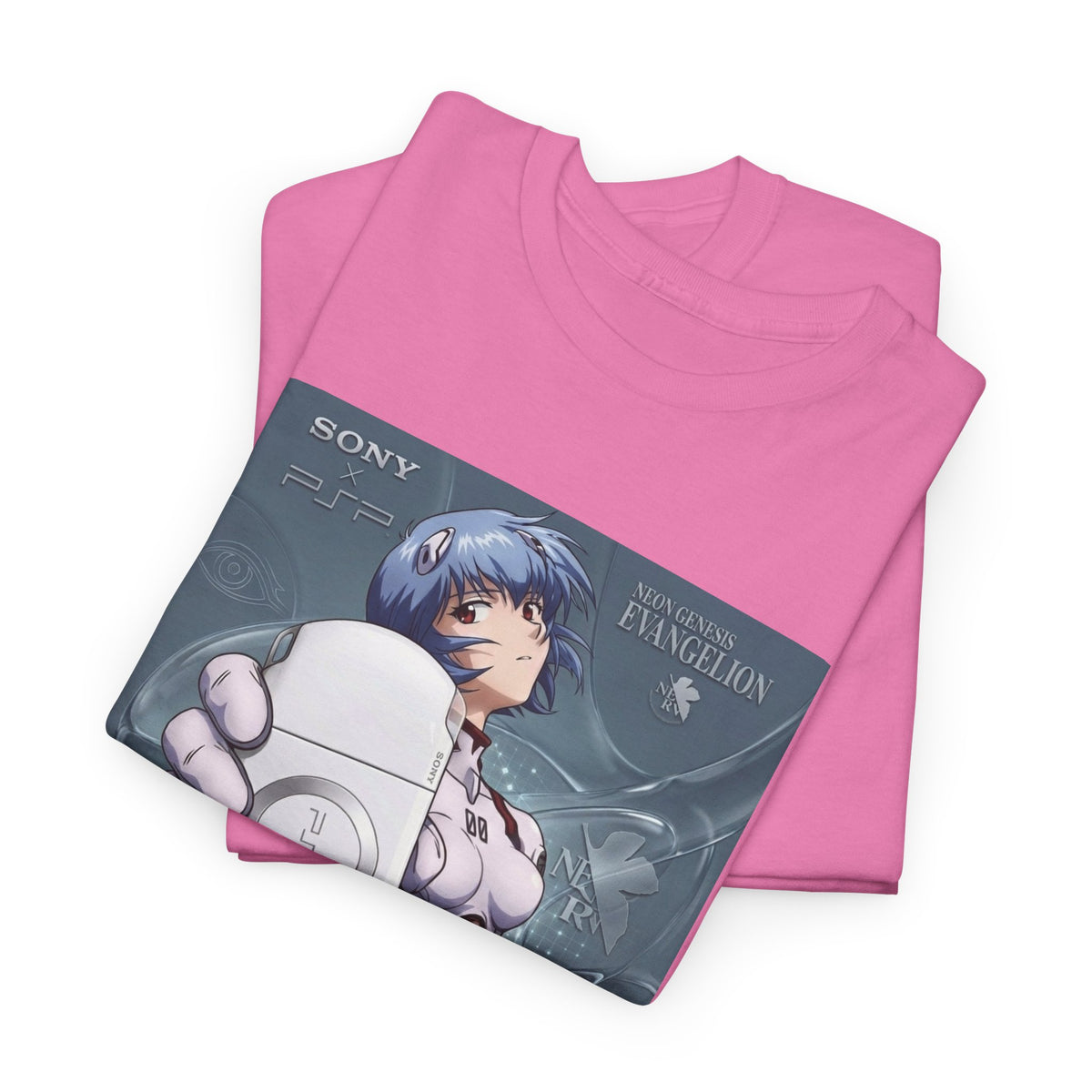 Rei Ayanami Holds PSP Collaboration Tee
