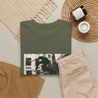 Skater Riding Through Cloud Passage Tee