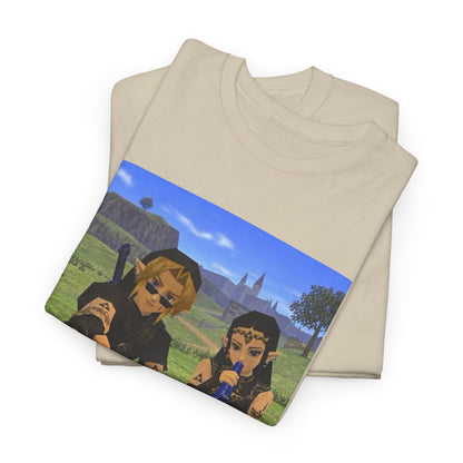 Dark Link And Dark Zelda Chilling Campfire Tee