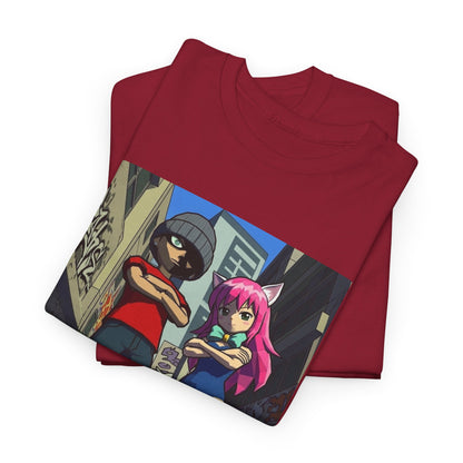Urban Duo Standoff In Graffiti Alley Tee