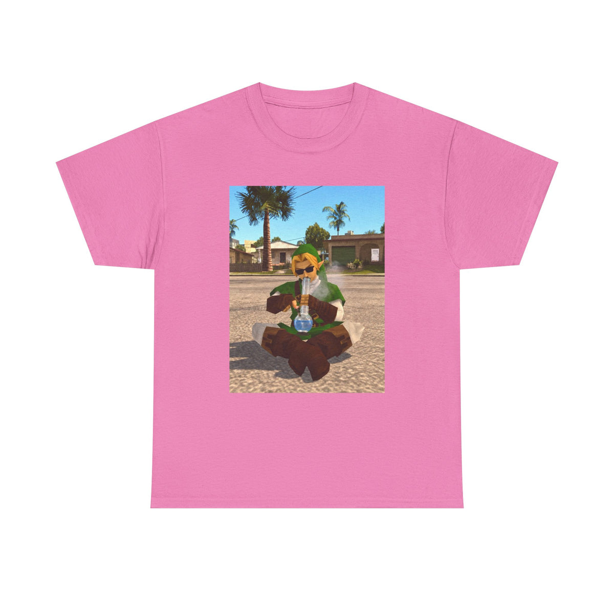 Stoner Link Taking A Bong Hit Tee