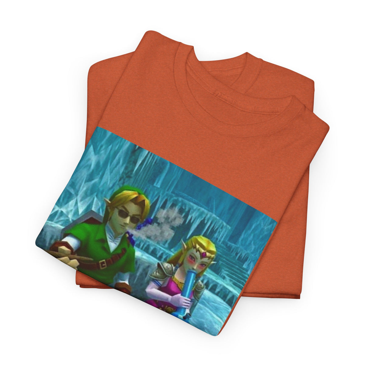 Link And Zelda Chilling In Ice Cavern