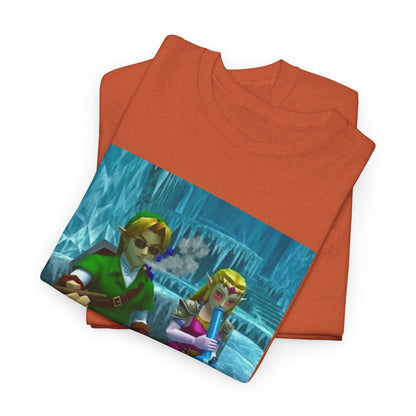 Link And Zelda Chilling In Ice Cavern
