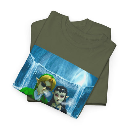 Link And Zora Chilling In Ice Cavern