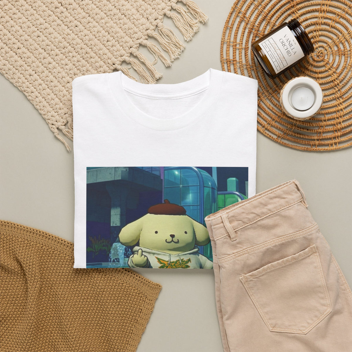 Pompompurin Skates and Flips The Bird