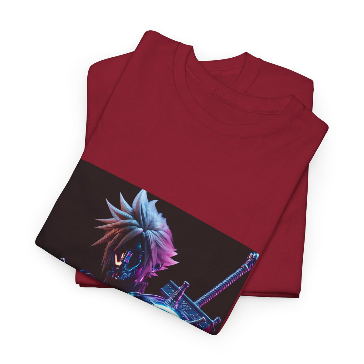 Cyberpunk Warrior With Spiked Hair Tee