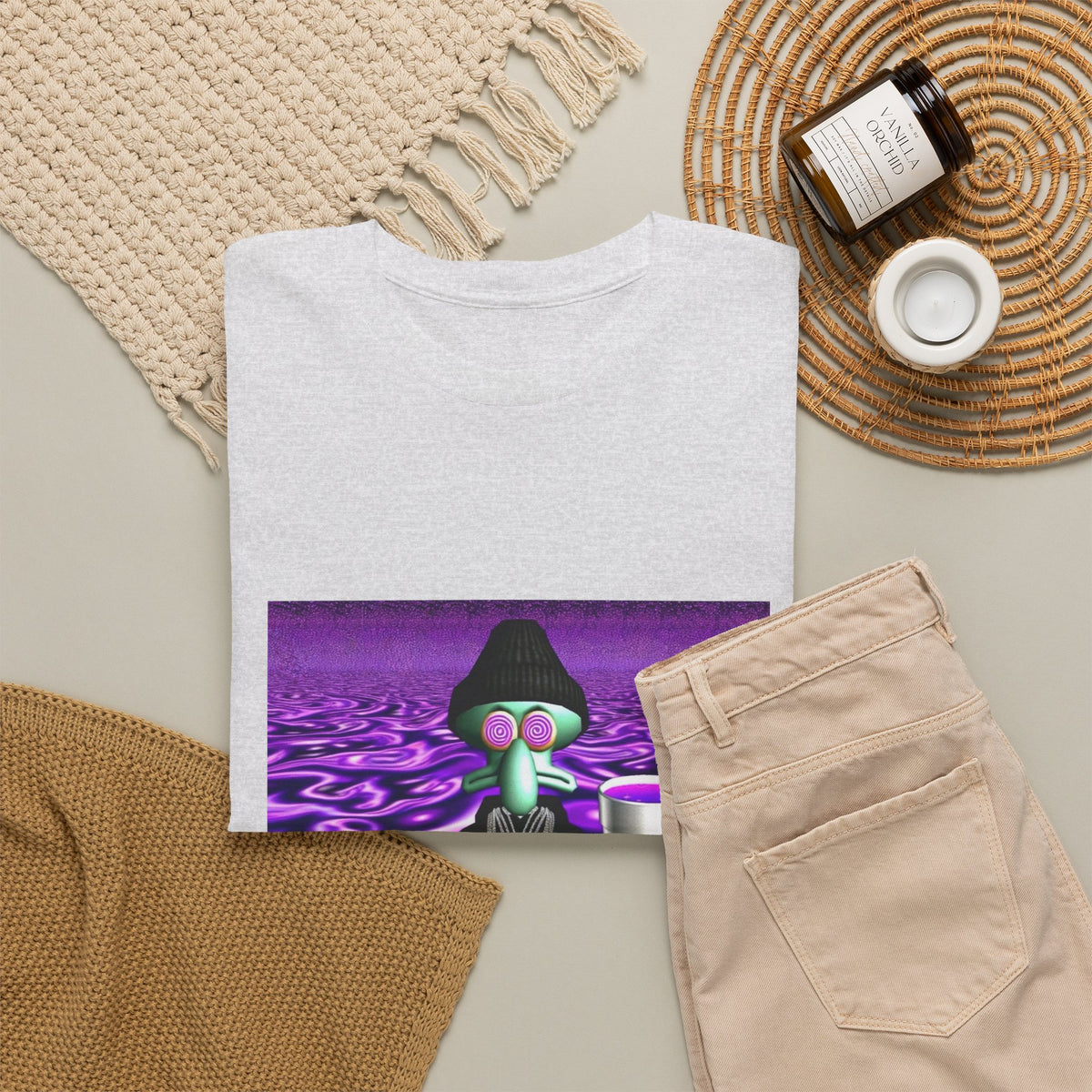 Squidward Sipping Lean In A Purple Haze