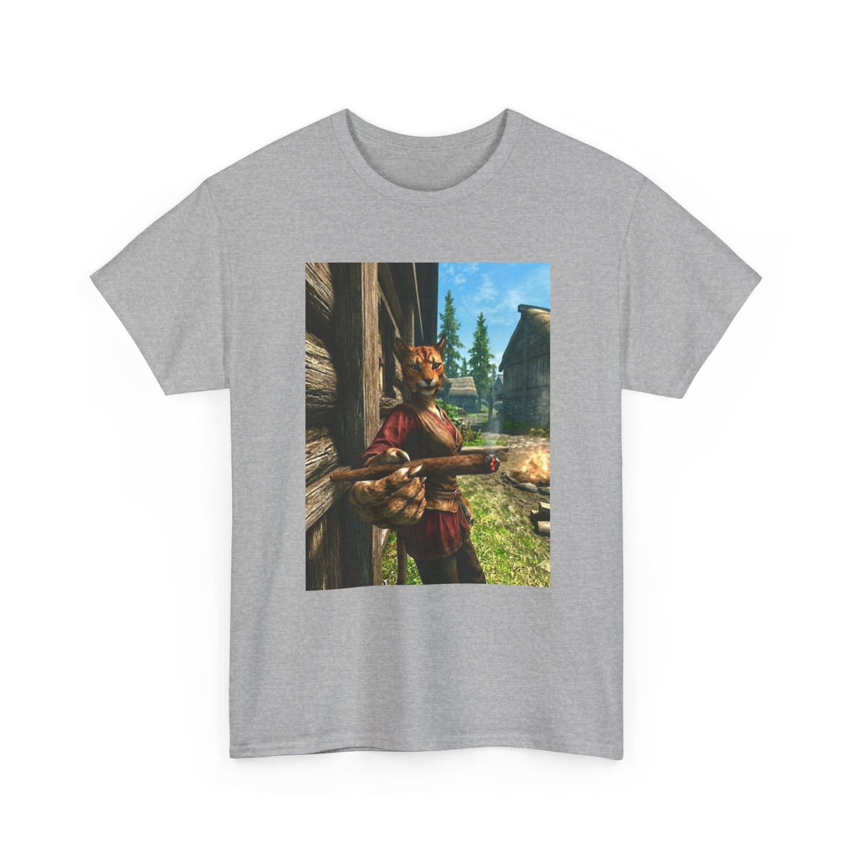 Khajiit Smoking Fat Blunt Tee