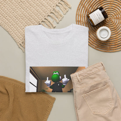 Yoshi Flipping Off In The Living Room Tee