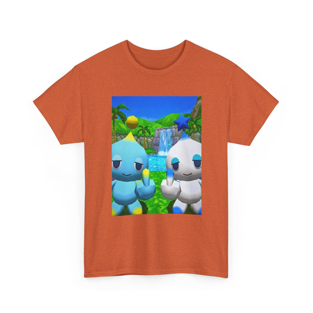 Chao Flipping Middle Fingers At Waterfall