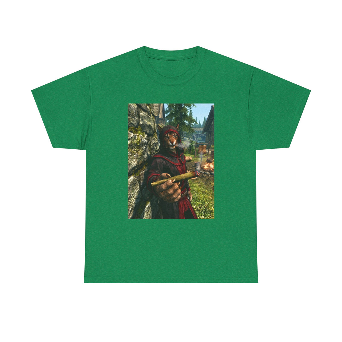 Khajiit Smoking Blunt In Skyrim Tee