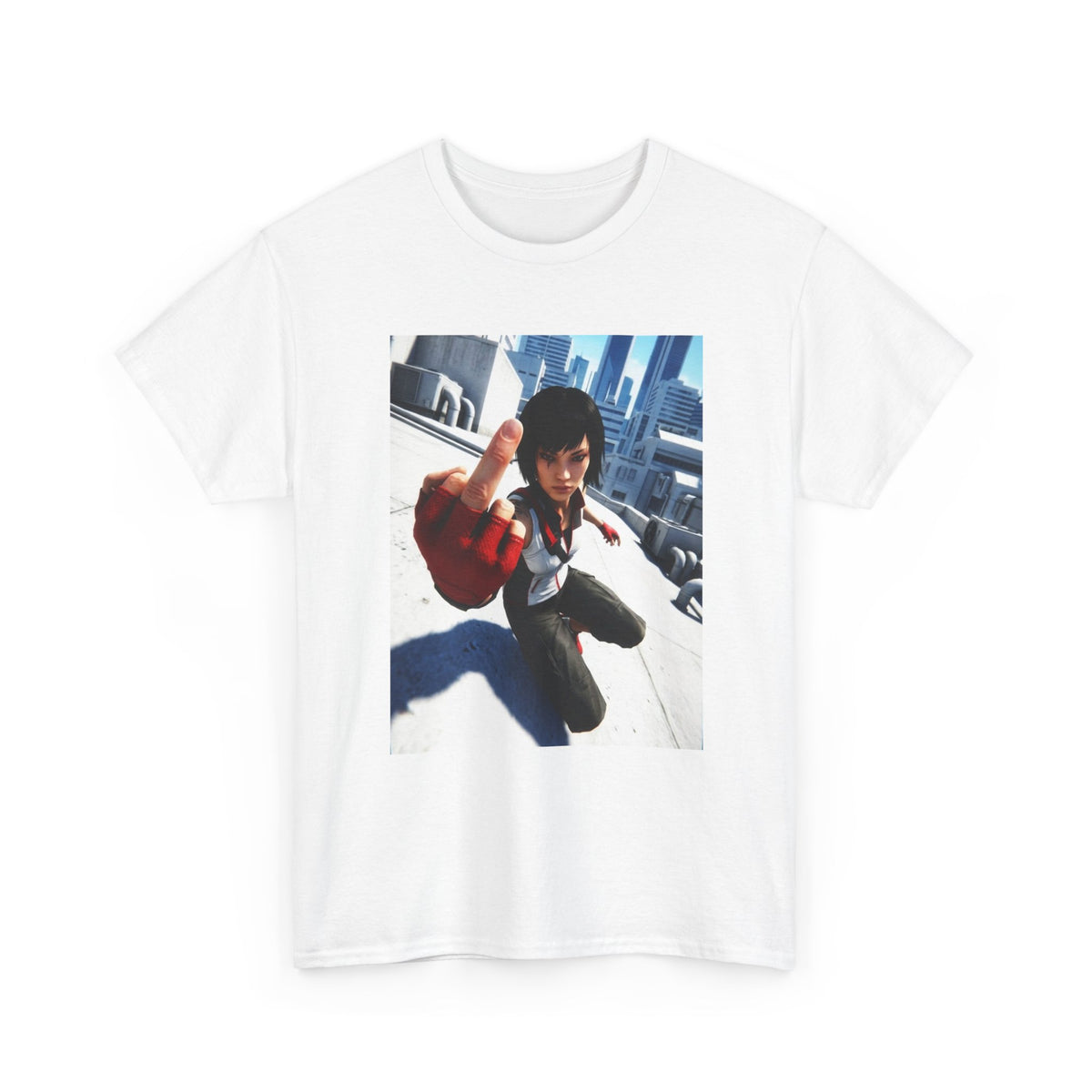 Faith Connors Flipping The Bird Rooftop Tee