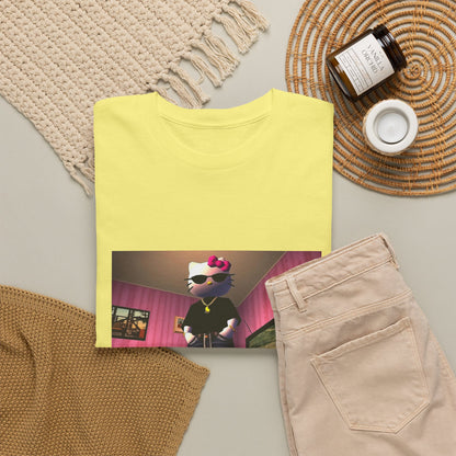 Gangsta Hello Kitty Chillin' In Low Poly Room Tee