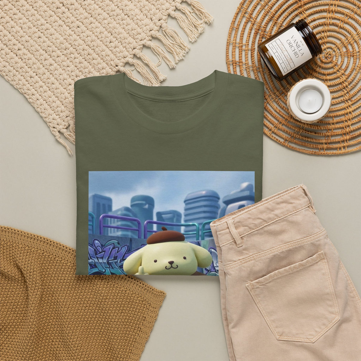 Pompompurin Flipping Off On Skateboard