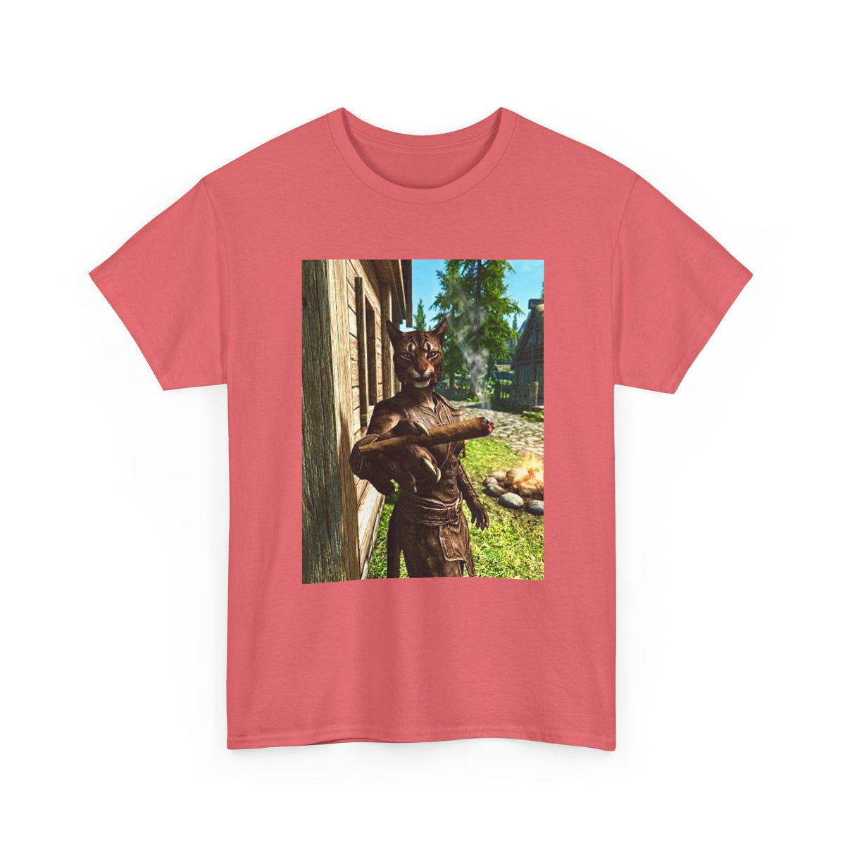 Khajiit Taking A Big Hit Tee