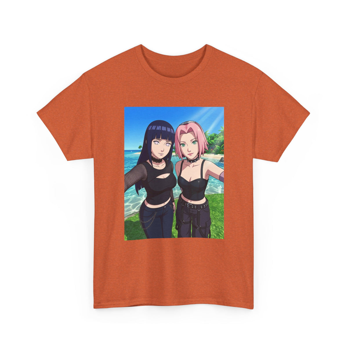 Goth Hinata and Sakura Beach Selfie