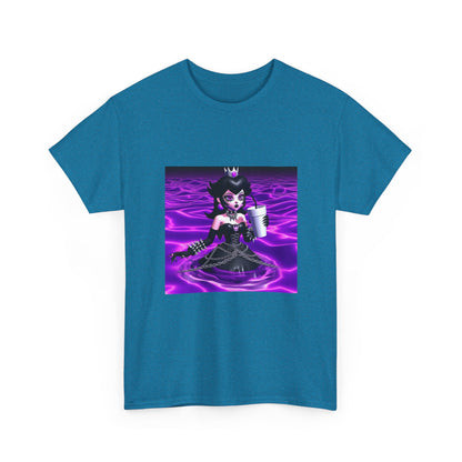 Goth Peach Wading In Purple Waves