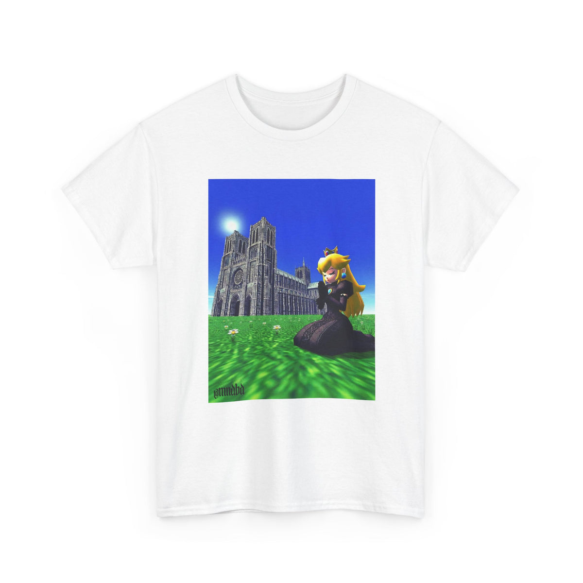 Gothic Princess Peach Praying At Notre Dame