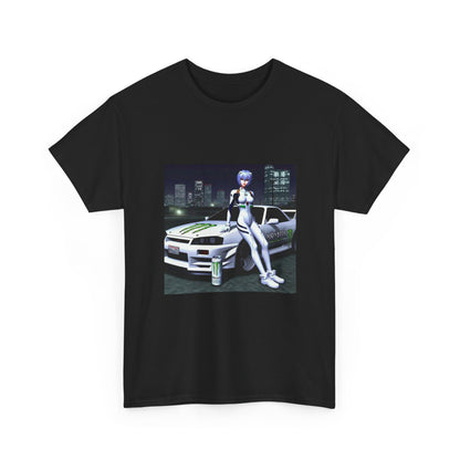 Anime Girl With Car And Energy Drink