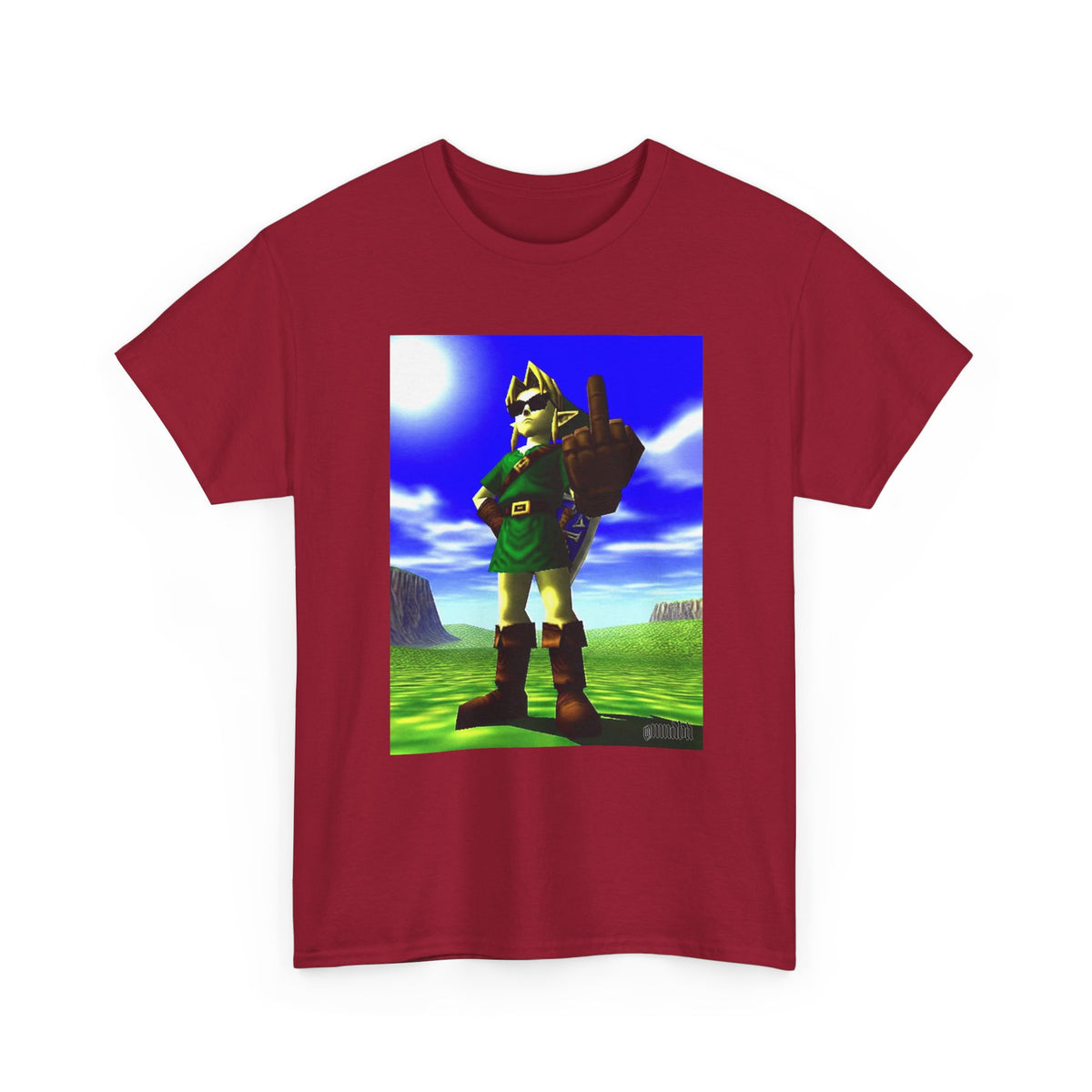 Cool Link Flipping The Bird Tee
