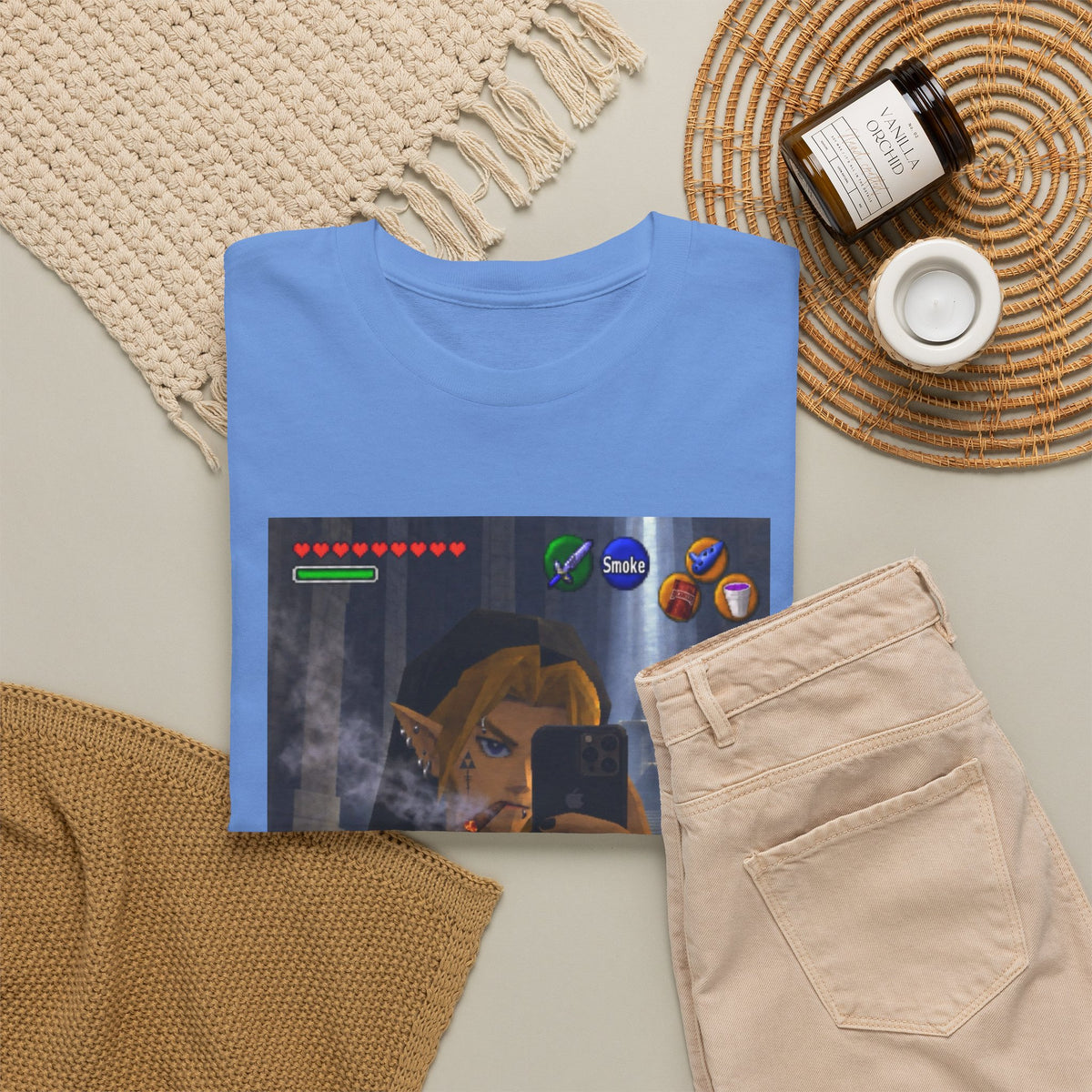 Edgy Link Smoking Selfie Tee