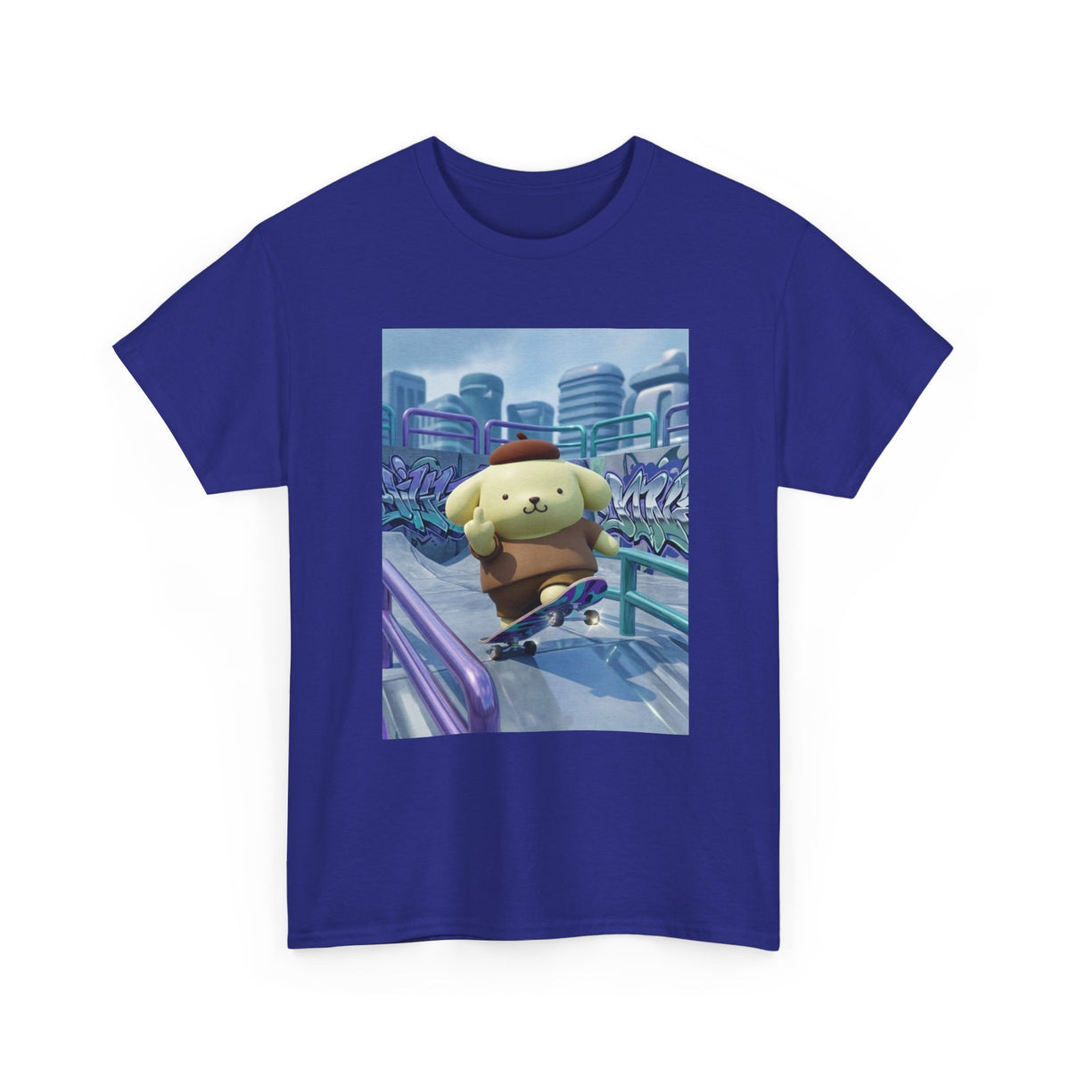Pompompurin Flipping Off On Skateboard