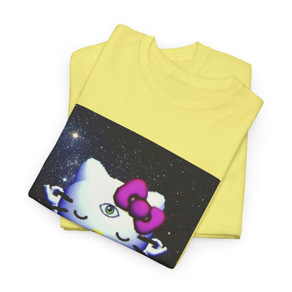 Third Eye Kitty Meditating In Space Tee