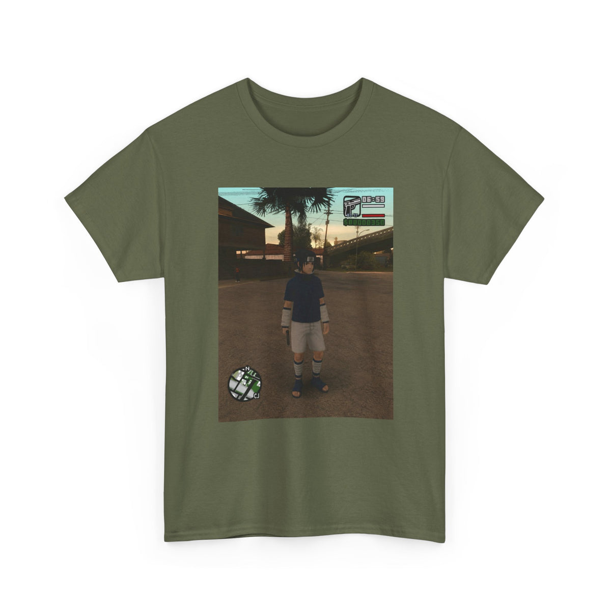 Sasuke Uchiha In San Andreas Streetwear Tee