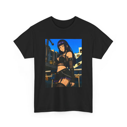 Gothic Anime Girl Staring Cityscape Tee