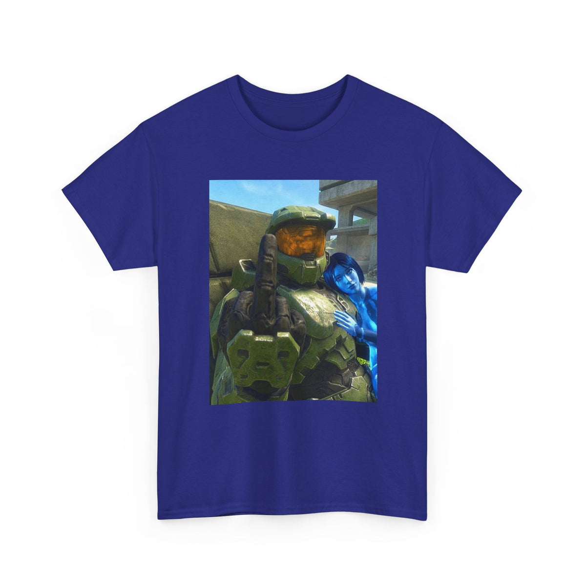 Chief & Cortana Flipping The Bird Tee
