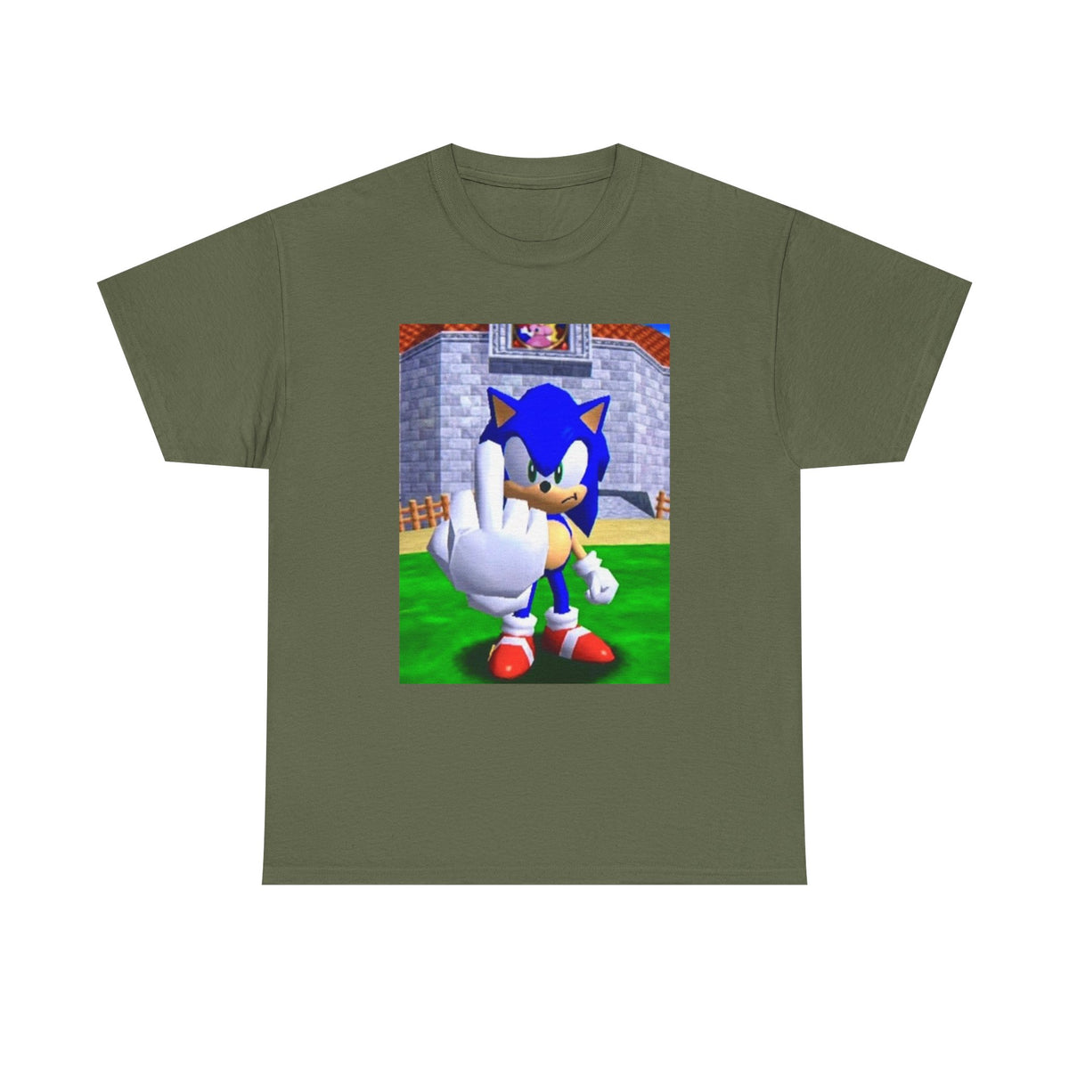 Sonic Flipping Off In The Castle Grounds