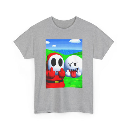 Shy Guy And Boo Flipping Off Tee (Design 5)