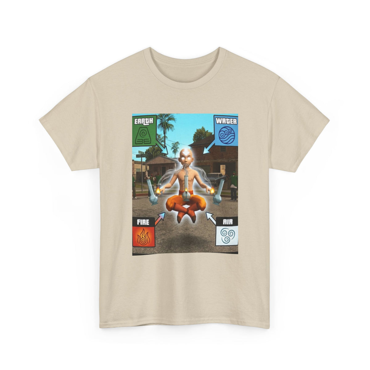 Avatar Aang Element Bending With Bongs Tee