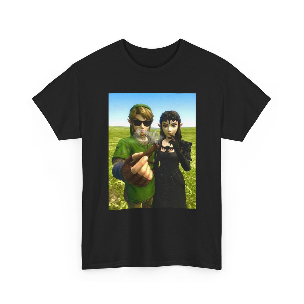 Link And Dark Zelda Smoking Blunts (Design 6)