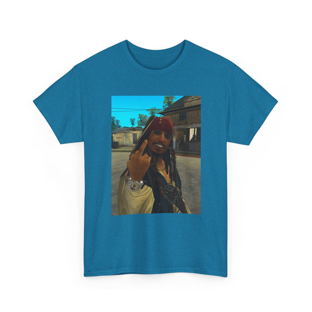 Gangster Jack Sparrow Flipping The Bird Tee