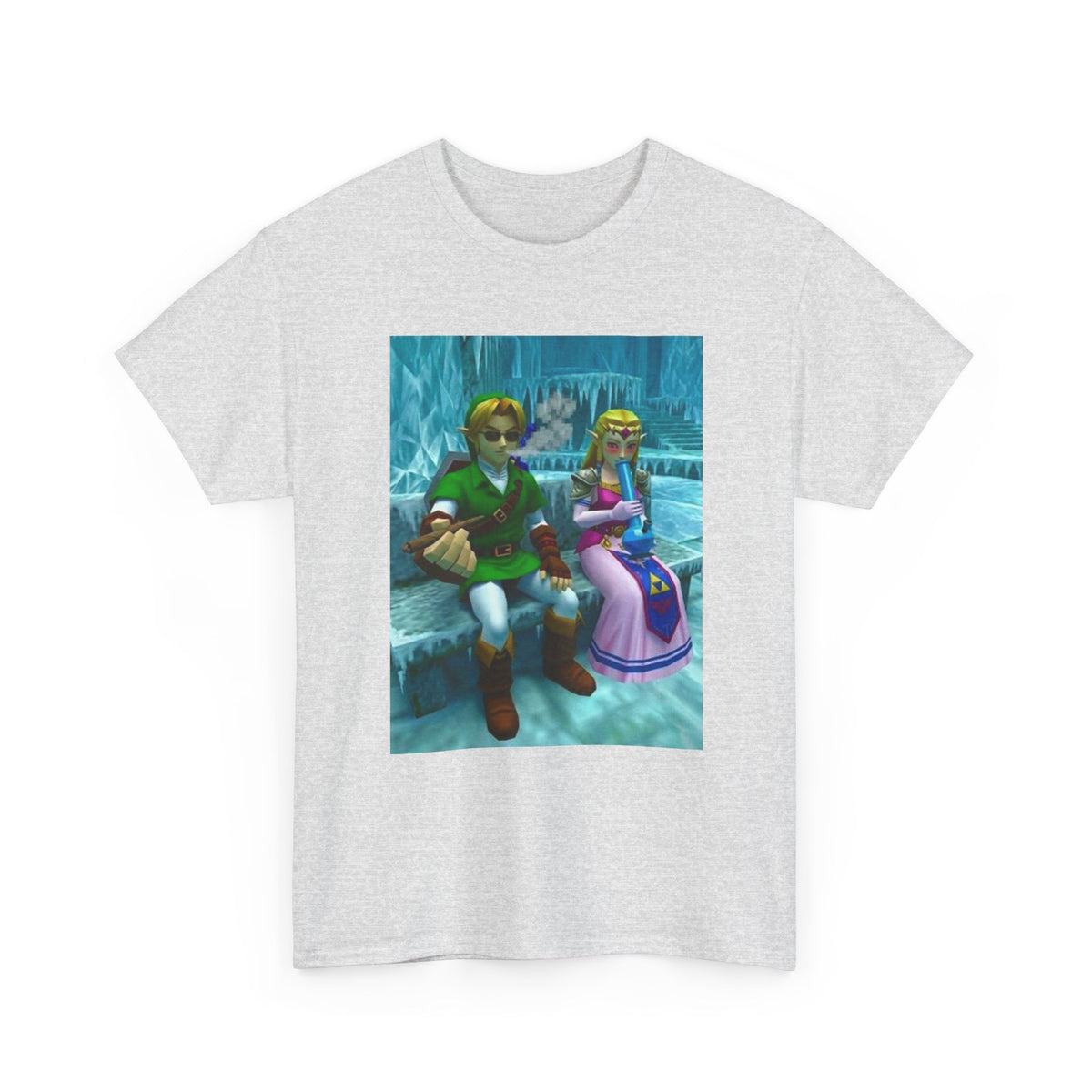 Link And Zelda Chilling In Ice Cavern