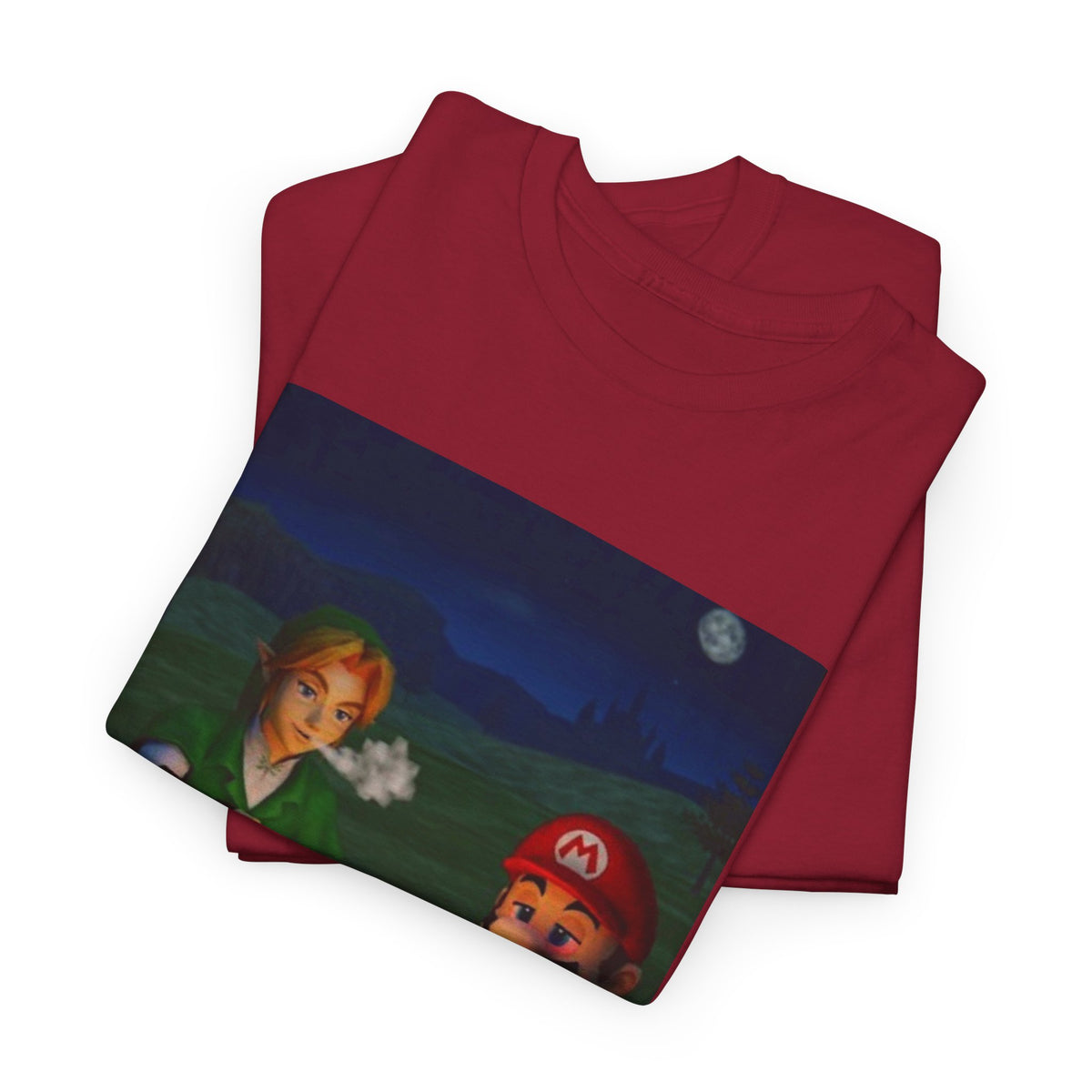 Link and Mario Campfire Smoke Session Tee