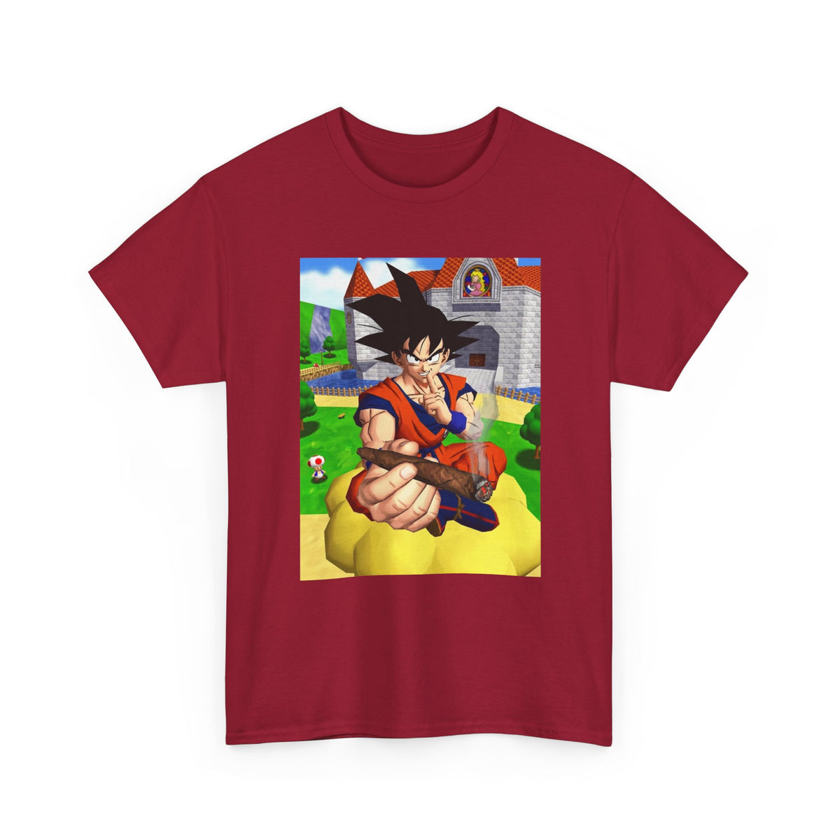Goku Blazing On Nimbus At Mushroom Kingdom