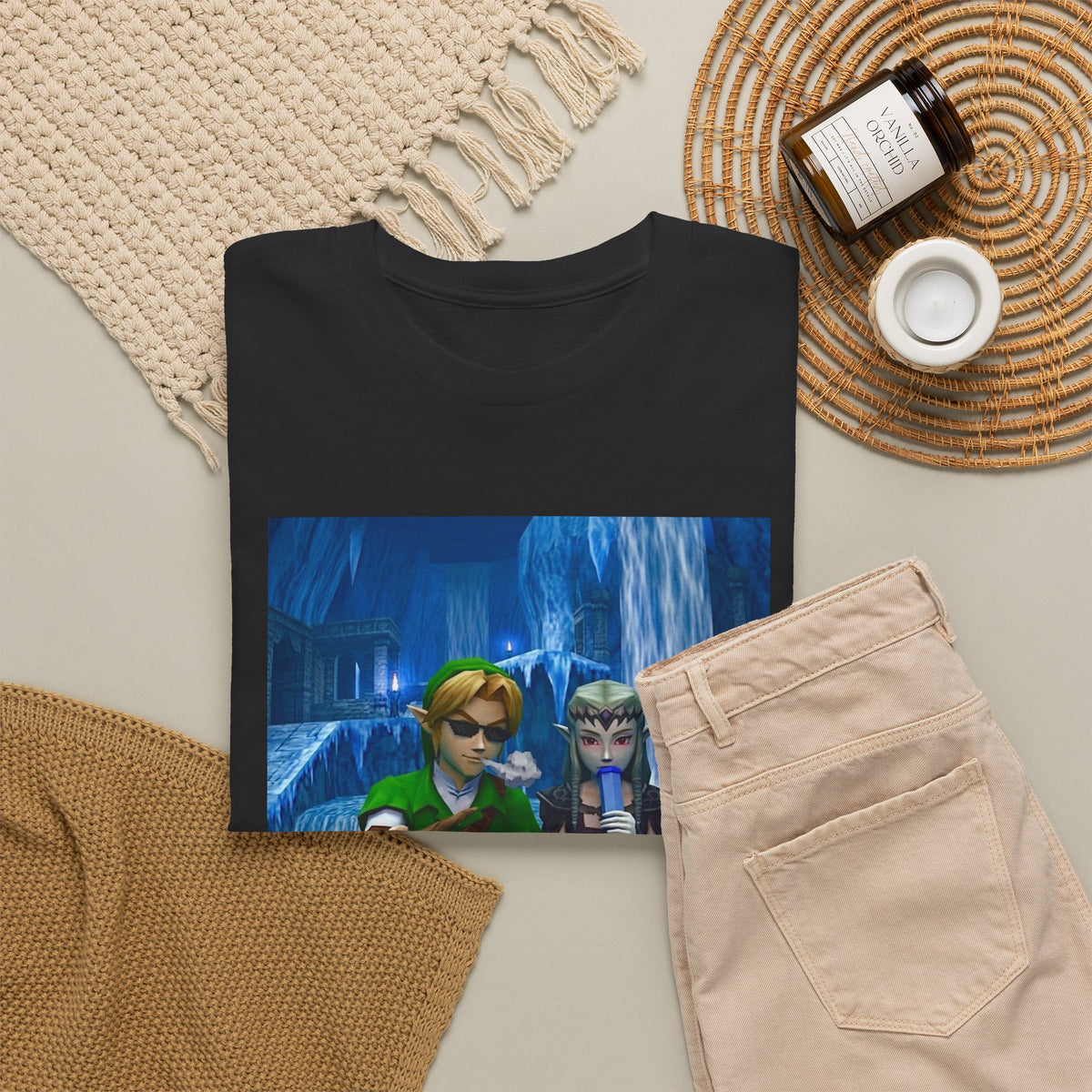 Stoner Link and Zelda Chillin' in Zora's Domain