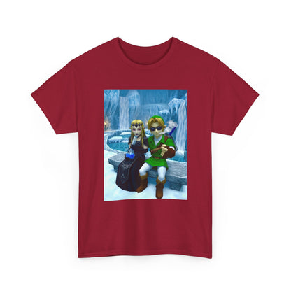 Link And Dark Zelda Chilling In Zora's Domain